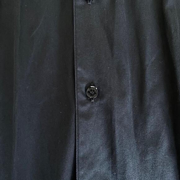Burberry Button Front Shirt in Black - Picture 3 of 6